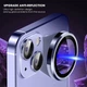 Захисне скло Metal Classic на камеру (в упак.) для Apple iPhone 14 / 14 Plus Блакитний / Light Blue - зображення 3