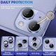 Захисне скло Metal Classic на камеру (в упак.) для Apple iPhone 14 / 14 Plus Блакитний / Light Blue - зображення 4