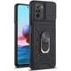 Протиударний чохол Armor Ring + захиcт камери для Xiaomi Redmi Note 10 Pro case Simon чорний - изображение 13