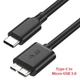 Кабель для жестких дисков Type-C to Micro-USB 3.0 0.3м - изображение 1