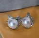 Сережки біжутерія Цвяшки Кіцюні 1.4 см Fashion Jewelry Сріблясті - зображення 4