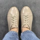 Женские кожаные кроссовки ITstyle Бежевые 41 (1446) - изображение 6