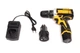 Набор шуруповерт аккумуляторный с насадками screw driver sets yellow 12v Полный комплект в чемодане! - изображение 1