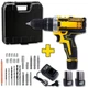 Набор шуруповерт аккумуляторный с насадками screw driver sets yellow 12v Полный комплект в чемодане! - изображение 2