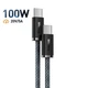 Кабель Type-C на Type-C Baseus Dynamic Series Fast Charging Data Cable (2m, 100W, 5A, 480 Mbps) Slate Gray - зображення 1