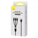 USB кабель 3в1 Micro USB/Lightning/Type-C Baseus StarSpeed One-for-three Fast Charging (1.2м, 3.5A) Black - зображення 8