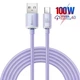 USB кабель с разъемом Type-C Baseus Crystal Shine Series Type-C (100W, 2m) Purple - изображение 1