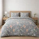 Простынь на резинке Бязь Floral Mist Серый 160*200 высота 25 см - изображение 2