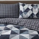 Пододеяльник Бязь Nordic Diamond 220*240 см Серый/Синий - изображение 2