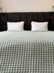 Плед покрывало вафельное, 100% хлопок, мятный цвет, размер 140см Х 230см (1945-7) - изображение 7