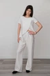 Костюм жіночий Estilo повсякдений-casual льон жатка молочний 02-103 44р - зображення 1