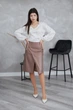 Спідниця жіноча Estilo повсякденна-casual екошкіра капучиновий 05-053 48р - изображение 1