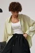 Рубашка на пуговицах в комплекте с майкой Lurex Салатовый One Size (26360) - изображение 4