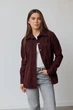 Сорочка жіноча Estilo повсякденна-casual мікровельвет шоколадний 08-017 46р - зображення 1
