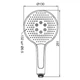 Лійка для душу KOER KP-0401-01, 3 функції (Колір хром) (KR4979) - изображение 2