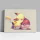 Інтер'єрна картина Покемон Пікачу з покеболом, Pokemon Pikachu, декор в дитячу кімнату, кавай, 60×85 см (id5366) - зображення 1
