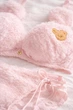 Комплект жіночої білизни плюшевий Pink Teddy рожевий (бюстгальтер + трусики), розмір M - зображення 2