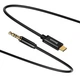 Кабель перехідник Type-C на Mini-Jack 3.5 (AUX) Baseus (1,2 м). Black - зображення 2