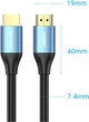 Кабель Vention HDMI M - M, 10.0 м, V2.0, 4K 60Гц, Aluminum Alloy Blue (ALHSL) - зображення 3