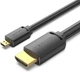 Кабель Vention HDMI M - Micro M, 1.5 м, V2.0 4K 60Гц 18Gbps HDR Dolby (AGIBG) - зображення 1