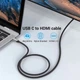Кабель Vention USB 3.1 Type-C M - HDMI M, 2.0m v.2.0 4K 60Hz Aluminum Alloy Type Black (CRBBH) - зображення 5