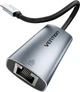 Перехідник Vention USB 3.1 Type-C --> Ethernet RJ45 1000Mb Black Aluminum Alloy Type (CFPHB) - зображення 2