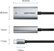 Перехідник Vention USB 3.1 Type-C --> Ethernet RJ45 1000Mb Black Aluminum Alloy Type (CFPHB) - зображення 4