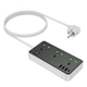 Мережевий подовжувач Hoco AC7A 1C3A 3 USB + Type-C 3 розетки 220В швидка зарядка захист від перевантаження Чорний - зображення 1
