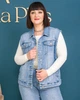 Джинсова жилетка LJ A530, 60, блакитний - изображение 1