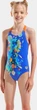 Купальник для дівчаток Arena PAINTING SWIMSUIT V BACK синій, помаранчевий 140 см (010744-830) - зображення 1