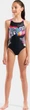 Купальник для девочек Arena LIT LOGO SWIMSUIT V BACK L черный, розовый 164 см (010690-590) - изображение 2