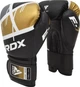 Боксерские перчатки RDX BOXING GLOVES BGR-F7 черный, золотой 12 унций (BGR-F7BGL) - изображение 2