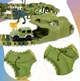 Автотрек Dinosaur Track Toys 360 см с динозаврами и гибкой трассой 240 деталей - изображение 6
