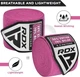 Бинты RDX HAND WRAPS 2.5 METER HWJ-RP 2,5 м розовый (5054421855409) - изображение 2