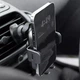 Автомобільний тримач з Бездротовим Зарядним пристроєм Proove Triple Clamp Pro 15W / Металево-сірий - зображення 3