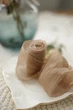 Стрічка з жатого шовку преміум VTILENE, Taupe, 1.5 см, 3 м - зображення 2