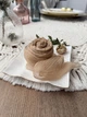 Жатий шовк стрічка для декору VTILENE бежева Camel, 1.5 см, 3 м - зображення 3