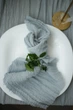 Натуральная марлевая салфетка сервировочная VTILENE , Light dusty blue, 45х45 см - изображение 5