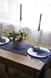 Плотный марлевый раннер для сервировки стола и фотосессий VTILENE, Navy Blue, 60 см, 1 м - изображение 1