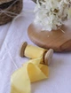 Шовкова стрічка для весільного декору VTILENE, Yellow, 1.5 см, 3 м - зображення 2