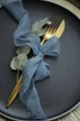 Crinkled silk стрічка VTILENE ручного фарбування, Dusty blue, 1.5 см, 3 м - зображення 3