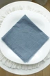 Текстильная салфетка на праздничный стол VTILENE, Dark dusty blue, 35х35 см - изображение 3