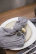 Марлевая салфетка для праздничного стола VTILENE , Light grey, 45х45 см - изображение 7