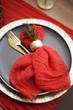Салфетка марлевая для праздничной сервировки VTILENE, Christmas red, 45х45 см - изображение 3