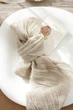 Салфетка с плотной марли для декора стола VTILENE, Chalk beige, 35х35 см - изображение 2