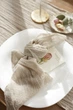 Салфетка с плотной марли для декора стола VTILENE, Chalk beige, 35х35 см - изображение 1