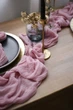 Дорожка на стол из марли ручного окрашивания VTILENE, Vintage mauve, 60 см, 1 м - изображение 3