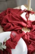 Марлевая салфетка для свадебного стола VTILENE , Deep Red Gauze, 45х45 см - изображение 3