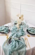 Дорожка на стол марлевая ручного окрашивания VTILENE, Pale green, 60 см, 1 м - изображение 2