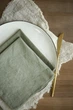 Салфетка для стола хлопковая VTILENE , Sage green, 35х35 см - изображение 5